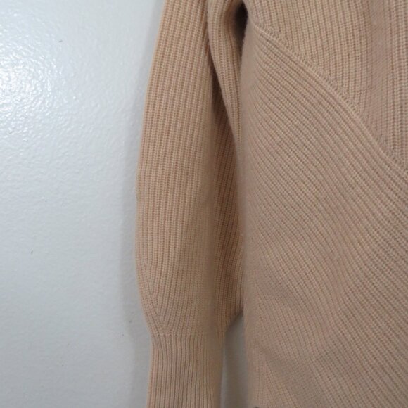 ALC Size XS Rory Turtleneck Ribbed Keyhole Back Wool Cashmere Sweater Asymmetric - Picture 5 of 8